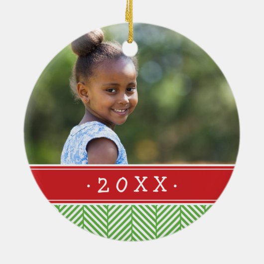 カスタムファミリーフォトキープサケホリデーオーナメント セラミックオーナメント (裏面)