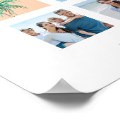 カスタムファミリーフォトコラージトロピカルアイランドテーマ ポスター (角)