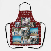 カスタムファミリーフォトコラージュ エプロン (正面)