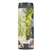 カスタムファミリーフォトコラージュwジグザグフォトストリップ タンブラー (裏面)