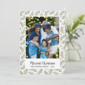 カスタムファミリーフォトサイプレスホリデークリスマスカード シーズンカード (スタンド正面)