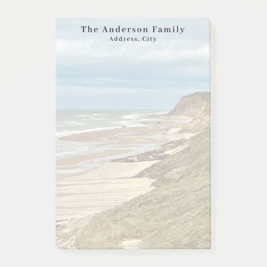 カスタムファミリーフォトビーチトラベル ポストイット (正面)