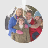 カスタムファミリーフォトホリデーオーナメント オーナメント (裏面)