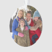 カスタムファミリーフォトホリデーオーナメント オーナメント (正面)