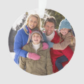 カスタムファミリーフォトホリデーオーナメント オーナメント (正面)