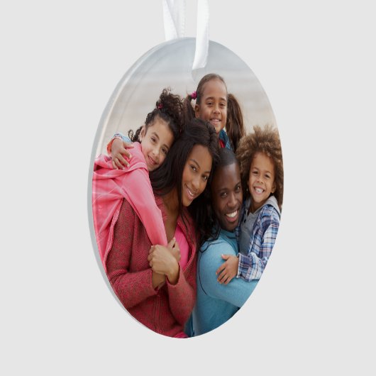 カスタムファミリーフォトホリデーオーナメント オーナメント (正面)