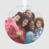 カスタムファミリーフォトホリデーオーナメント オーナメント (裏面)