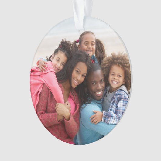 カスタムファミリーフォトホリデーオーナメント オーナメント (正面)