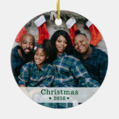 カスタムファミリーフォトホリデーセラミックオーナメント セラミックオーナメント (裏面)