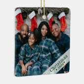 カスタムファミリーフォトホリデーセラミックオーナメント セラミックオーナメント (右)