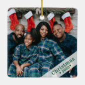 カスタムファミリーフォトホリデーセラミックオーナメント セラミックオーナメント (裏面)