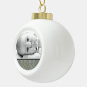 カスタムファミリーフォトボールオーナメント セラミックボールオーナメント (右)