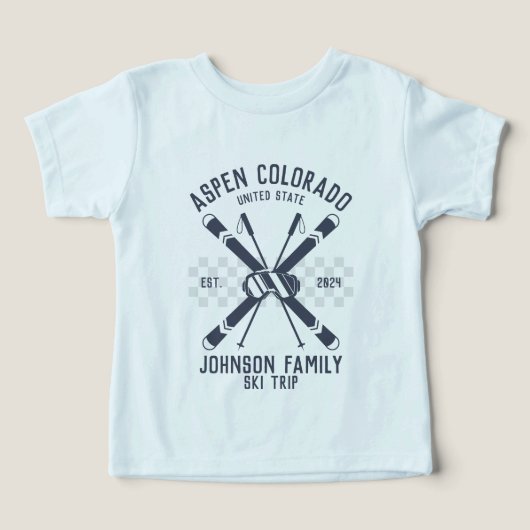 カスタムファミリーフレンズスキートリップグループマッチング (デザイン正面)