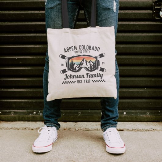 カスタムファミリーフレンズスキートリップグループマッチング トートバッグ