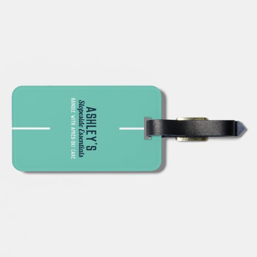 カスタムファミリーフレンズスキートリップグループマッチング ラゲッジタグ (裏面横)