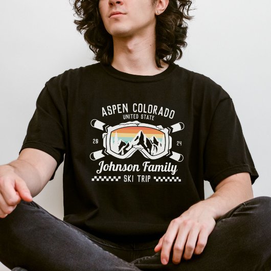 カスタムファミリーフレンズスキートリップグループマッチング Tシャツ