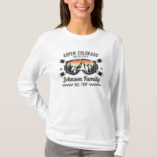 カスタムファミリーフレンズスキートリップグループマッチング Tシャツ