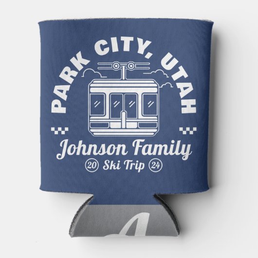 カスタムファミリーフレンズスキートリップマッチンググループ 缶クーラー (正面)