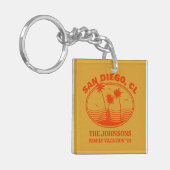 カスタムファミリーフレンズビーチバケーションマッチング キーホルダー (正面左)