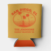 カスタムファミリーフレンズビーチバケーションマッチング 缶クーラー (正面)