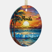 カスタムファミリーフロリダトリップステンドガフェイクラス セラミックオーナメント (右)