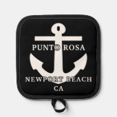 カスタムファミリーボートネームアンドハーバーマリーナ 鍋敷き (正面)