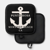 カスタムファミリーボートネームアンドハーバーマリーナ 鍋敷き (正面/裏面)