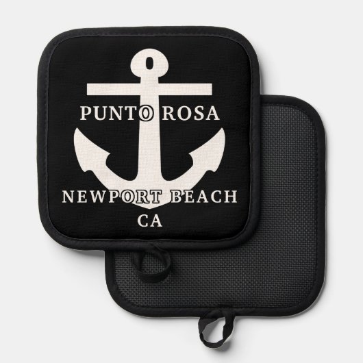 カスタムファミリーボートネームアンドハーバーマリーナ 鍋敷き (正面/裏面)