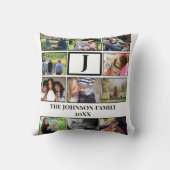 カスタムファミリーモノグラム11フォトコラージュ クッション (裏面)