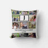 カスタムファミリーモノグラム11フォトコラージュ クッション (正面)