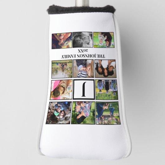 カスタムファミリーモノグラム11フォトコラージュ ゴルフヘッドカバー (回転90)