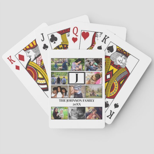 カスタムファミリーモノグラム11フォトコラージュ トランプ (裏面)