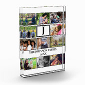 カスタムファミリーモノグラム11フォトコラージュ フォトブロック (左)