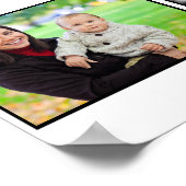 カスタムファミリーモノグラム11フォトコラージュ ポスター (角)