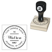 カスタムファミリーラウンド差出人住所 ラバースタンプ (押印)