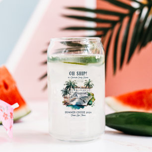 カスタムファミリーリユニオンクルーズ船夏のバケーション ガラス缶