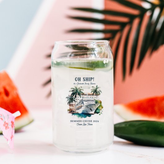 カスタムファミリーリユニオンクルーズ船夏のバケーション ガラス缶