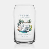 カスタムファミリーリユニオンクルーズ船夏のバケーション ガラス缶 (左)