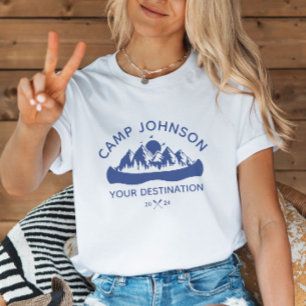 カスタムファミリーレイクキャンピングバケーショングループマッチング Tシャツ