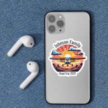 カスタムファミリーロードトリップマウンテンサンセットレトロ