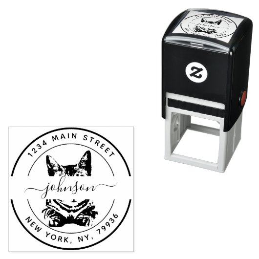 カスタムファミリー名キャット差出人住所 セルフインキングスタンプ (インサイチュ)