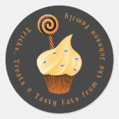 カスタムファミリー名ハロウィーン ラウンドシール (正面)