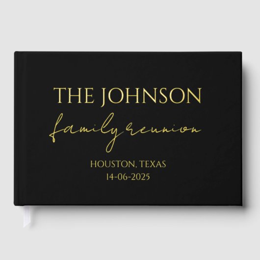 カスタムファミリー名メモリブラックファミリー懇親会 ゲストブック (正面)