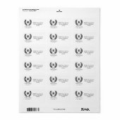 カスタムファミリー名モノグラム住所 シール (フルシート)