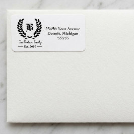 カスタムファミリー名モノグラム住所 シール