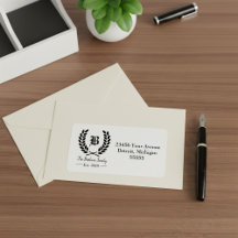 カスタムファミリー名モノグラム住所 シール