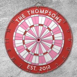 カスタムファミリー名レッドピンクダーツボード ダーツボード