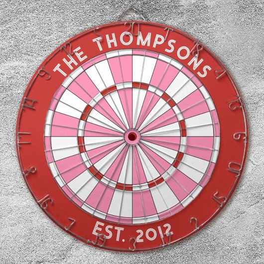カスタムファミリー名レッドピンクダーツボード ダーツボード