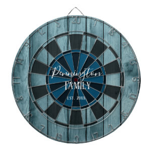 カスタムファミリー名制定日付ブルーウッド ダーツボード