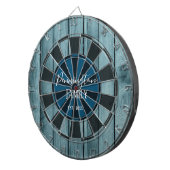 カスタムファミリー名制定日付ブルーウッド ダーツボード (正面右)